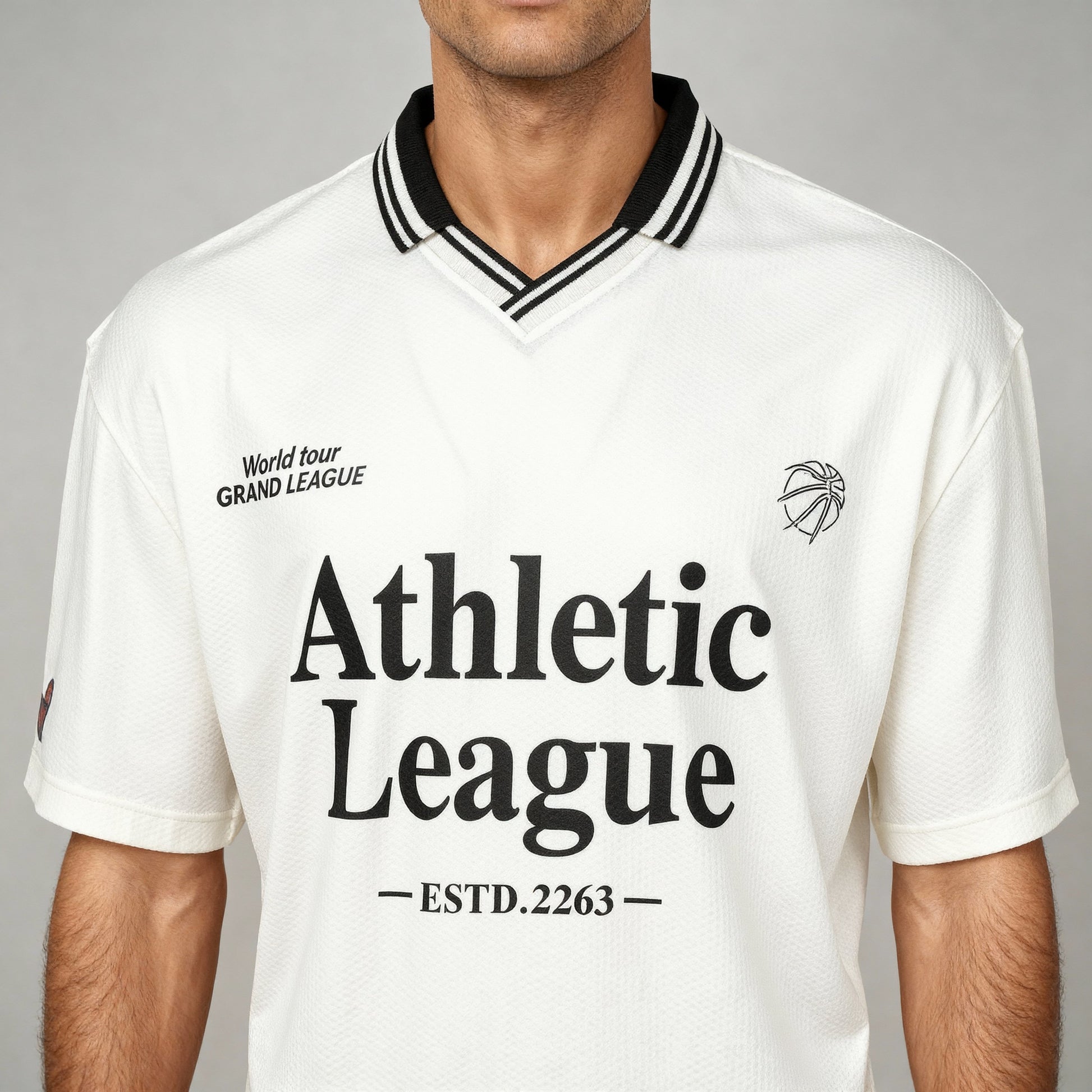 Oversize Drip Graphic Polo T-Shirt