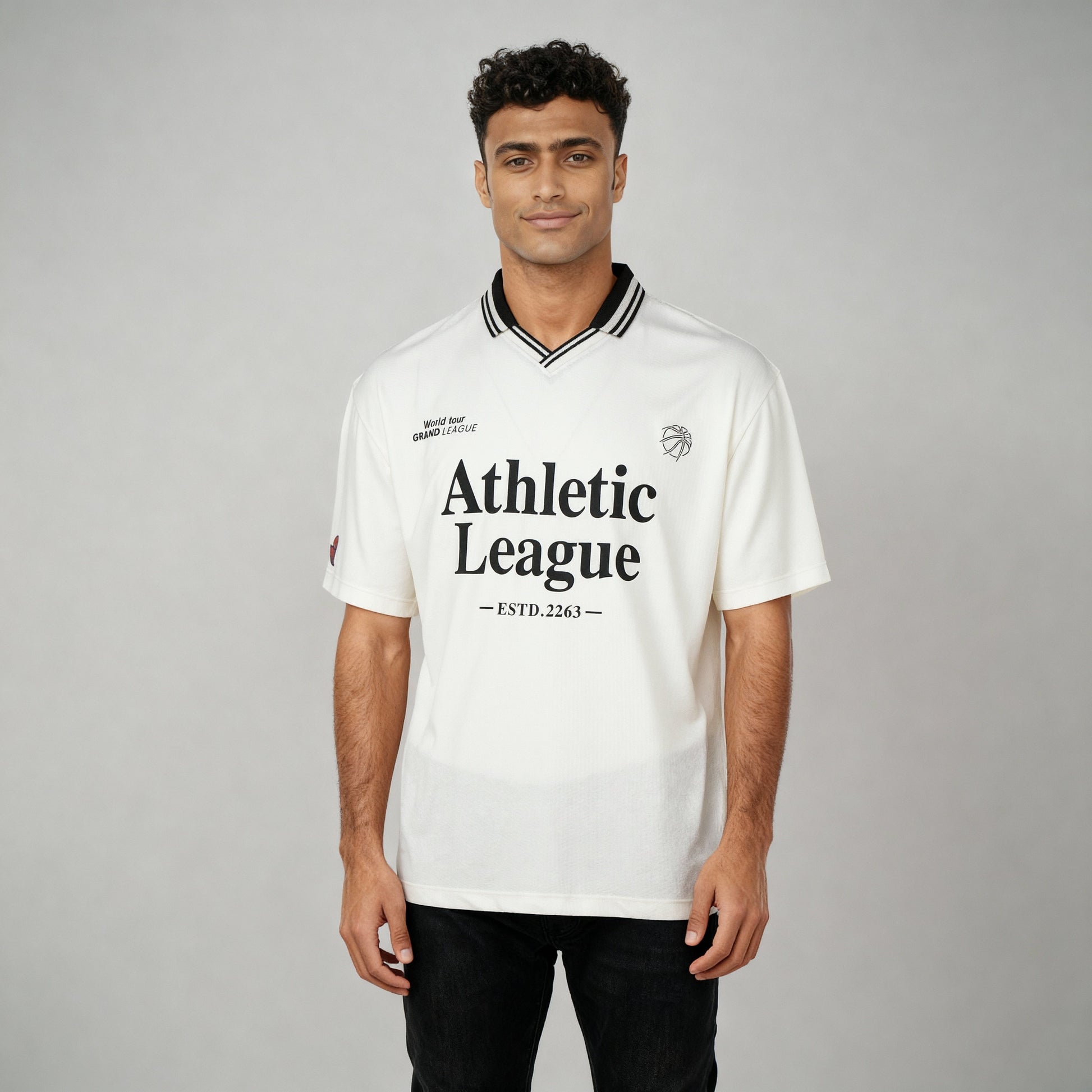 Oversize Drip Graphic Polo T-Shirt