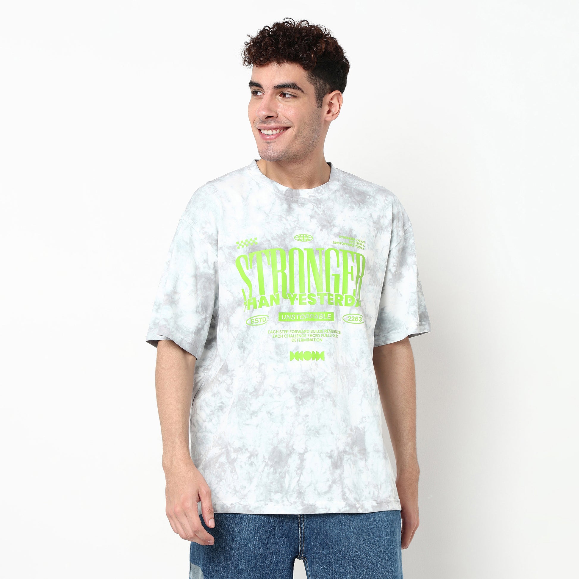 Tie-Dye Cotton Fabric Oversize T-Shirt