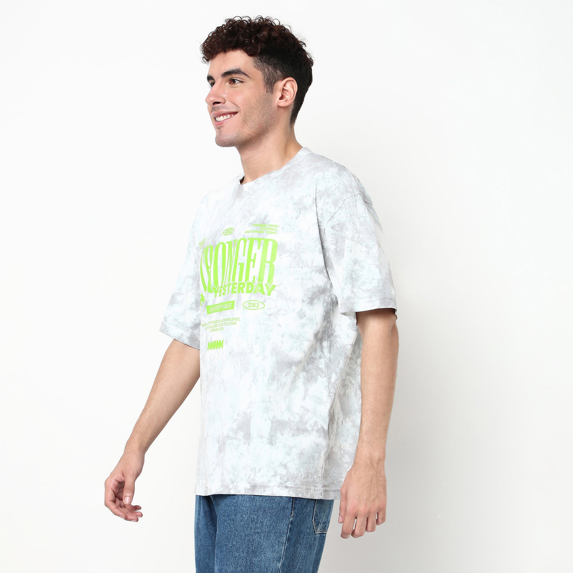 Tie-Dye Cotton Fabric Oversize T-Shirt