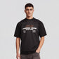 Cotton Graphic Crew Neck Drip Oversize T-Shirt