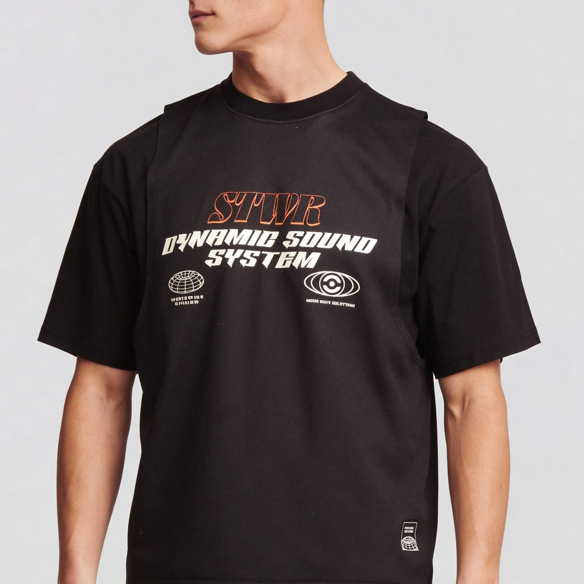 Cotton Graphic Crew Neck Drip Oversize T-Shirt
