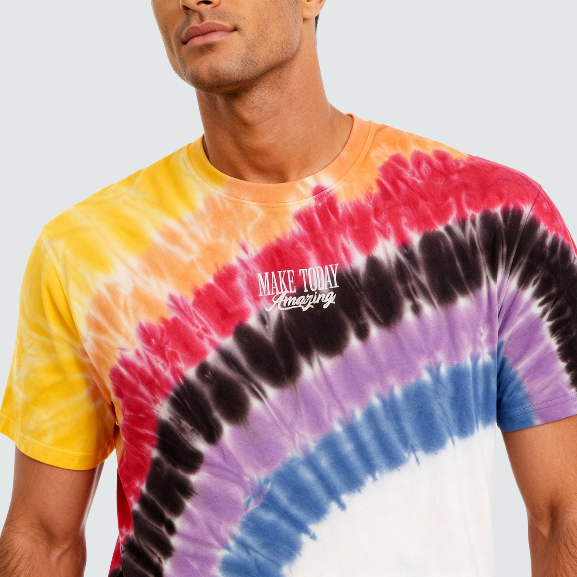 Cotton Tie and Dye Oversize Graphic T-Shirt