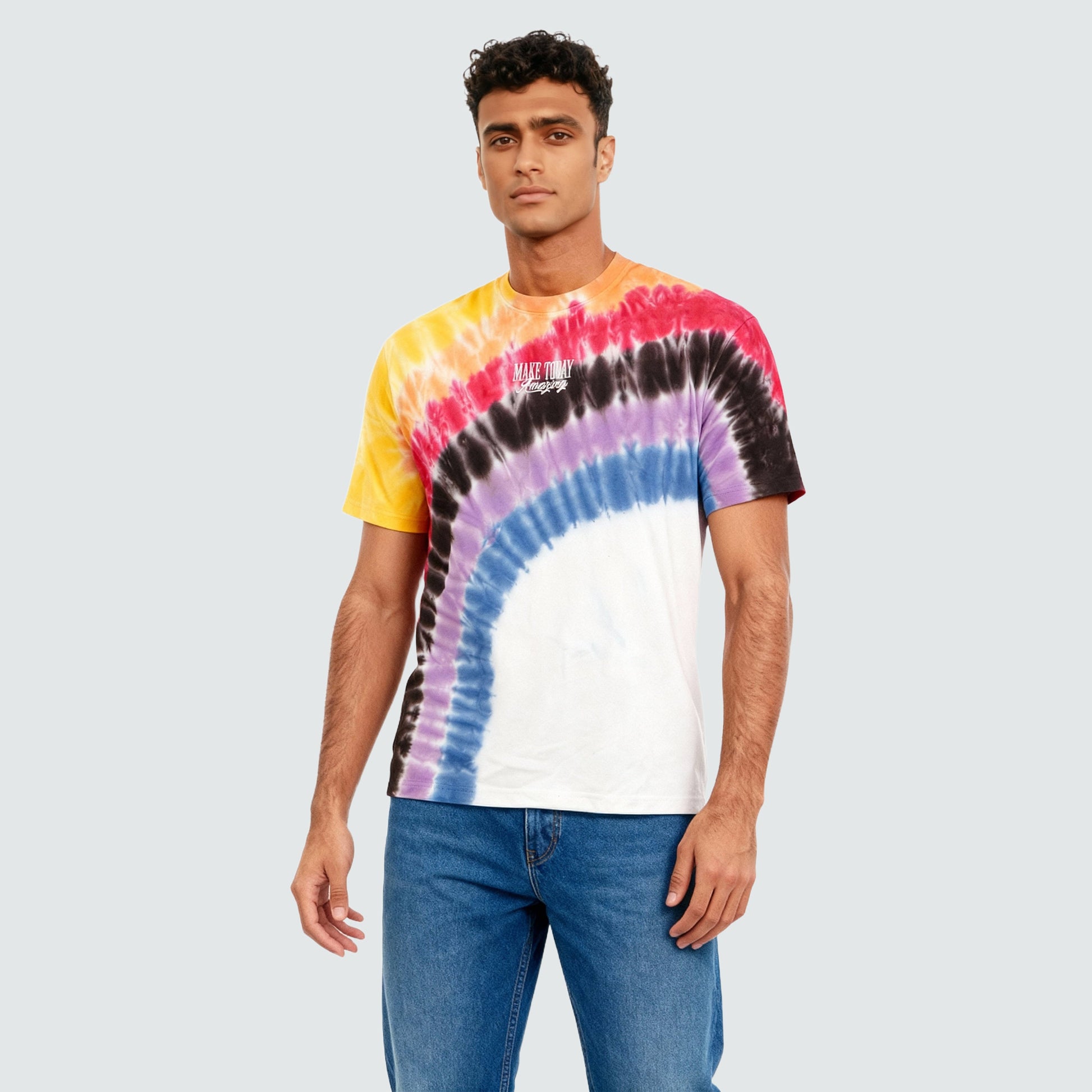 Cotton Tie and Dye Oversize Graphic T-Shirt