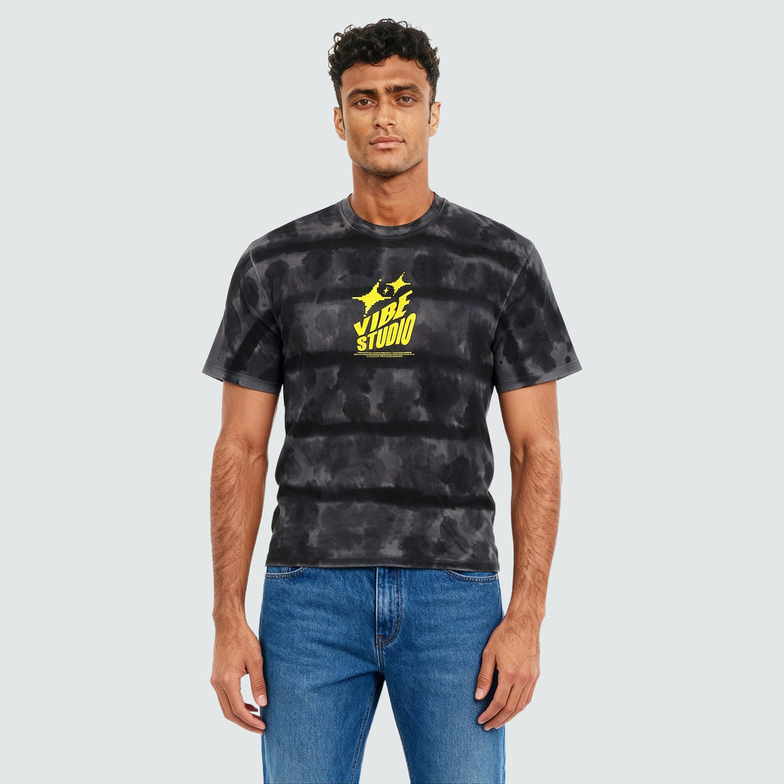 Cotton Tie and Dye Oversize Graphic T-Shirt