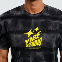 Cotton Tie and Dye Oversize Graphic T-Shirt