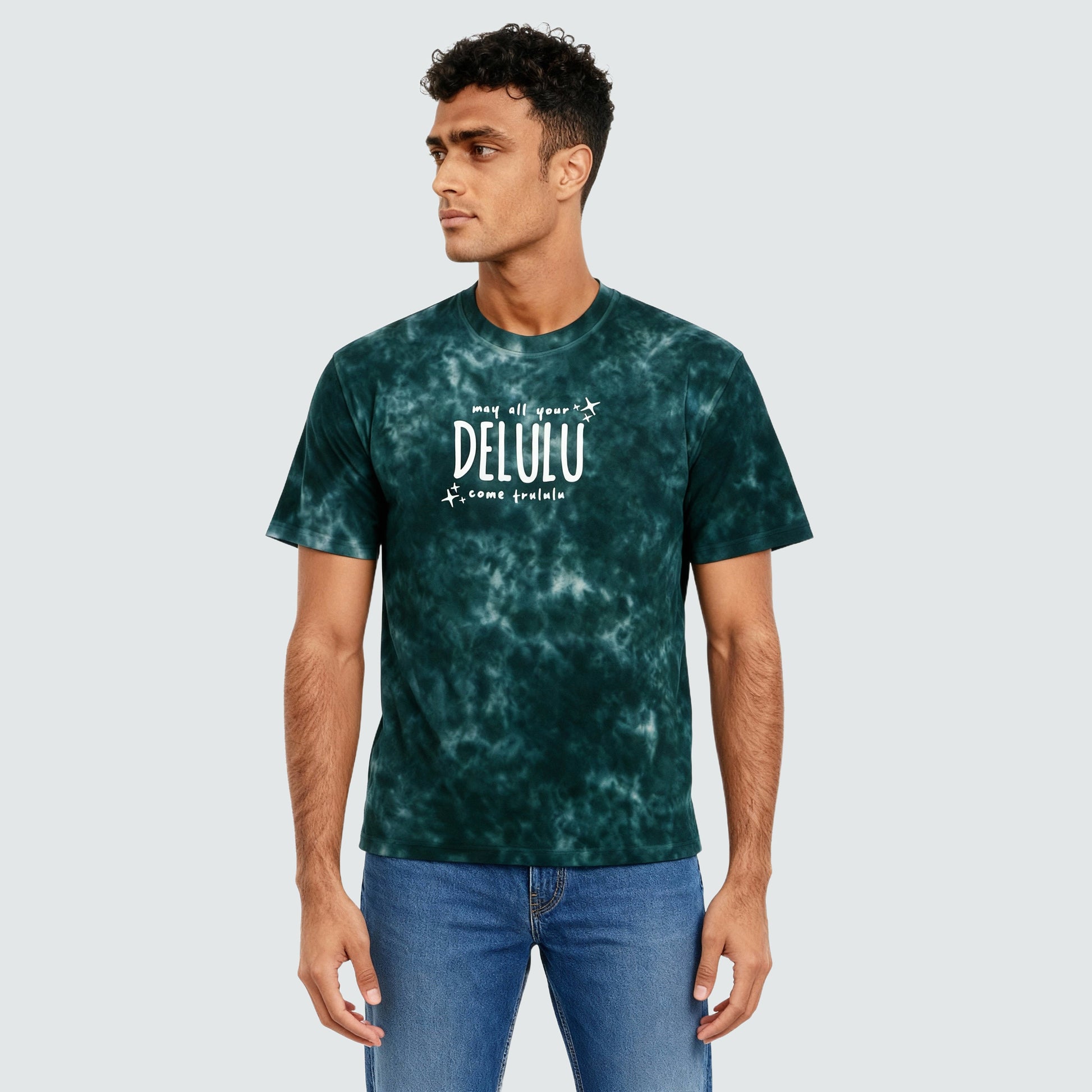 Cotton Tie and Dye Oversize Graphic T-Shirt