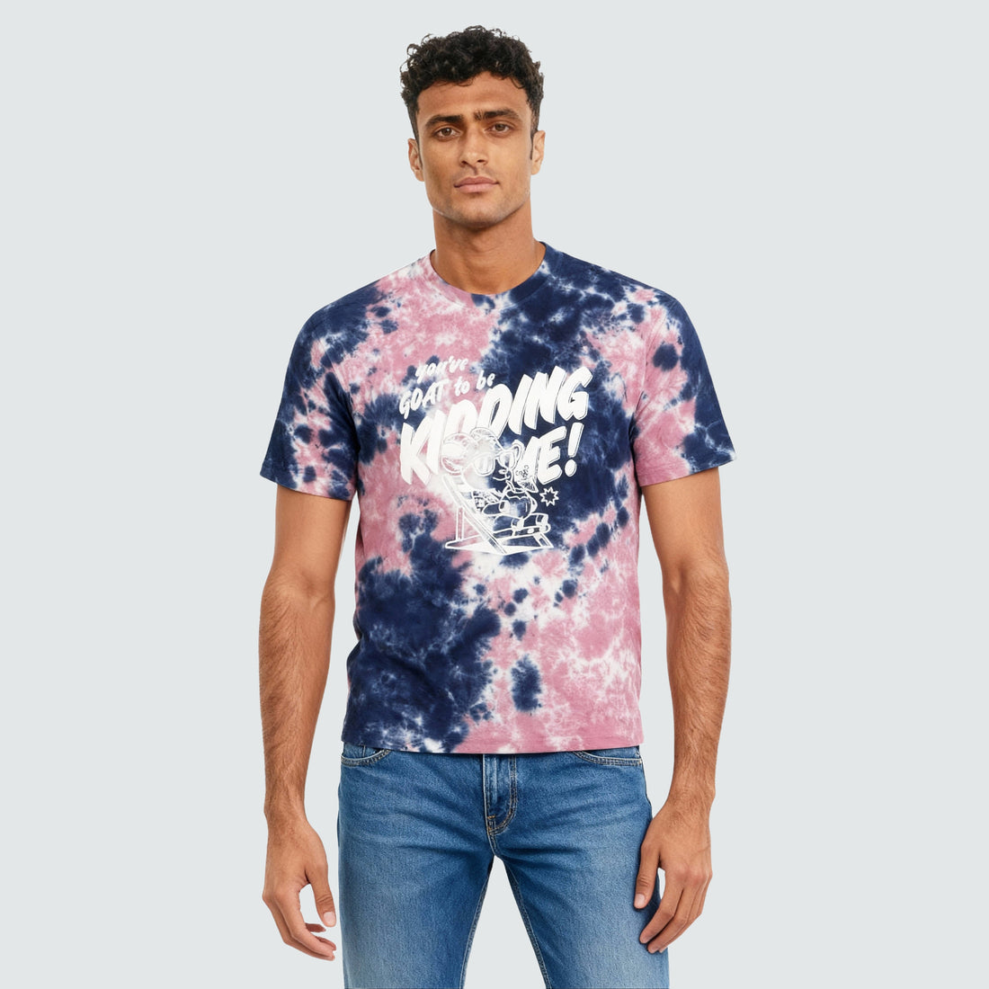 Cotton Tie and Dye Oversize Graphic T-Shirt