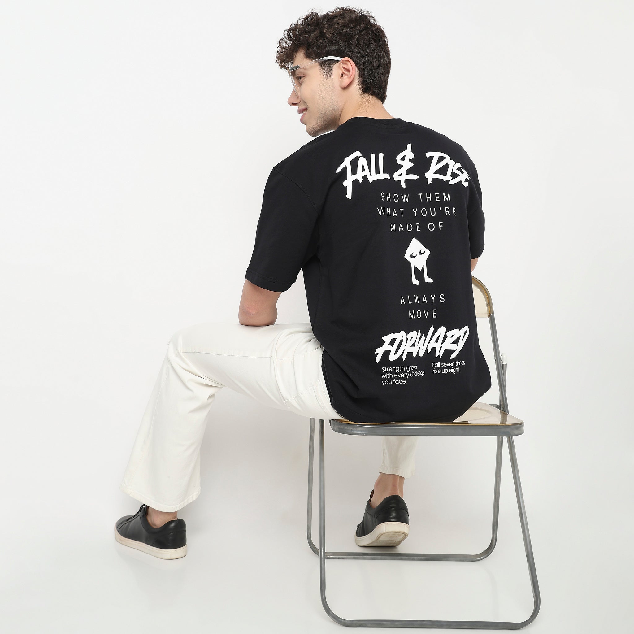 Cotton Oversized Graphic Drip T-Shirt