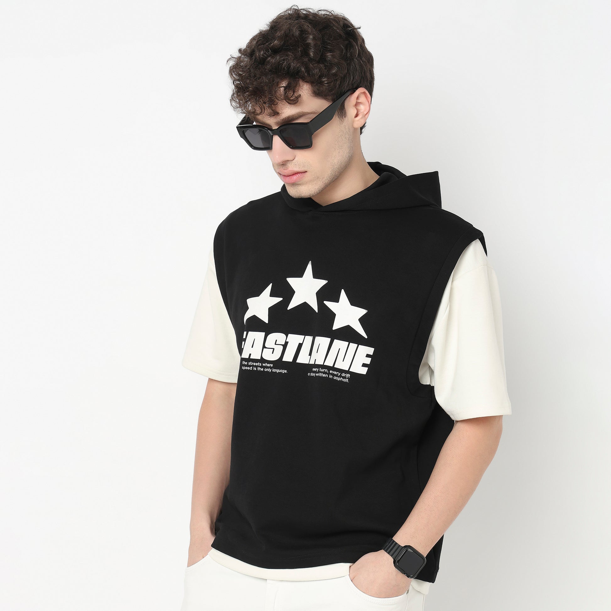 Oversized Crew Neck Drip T-Shirt