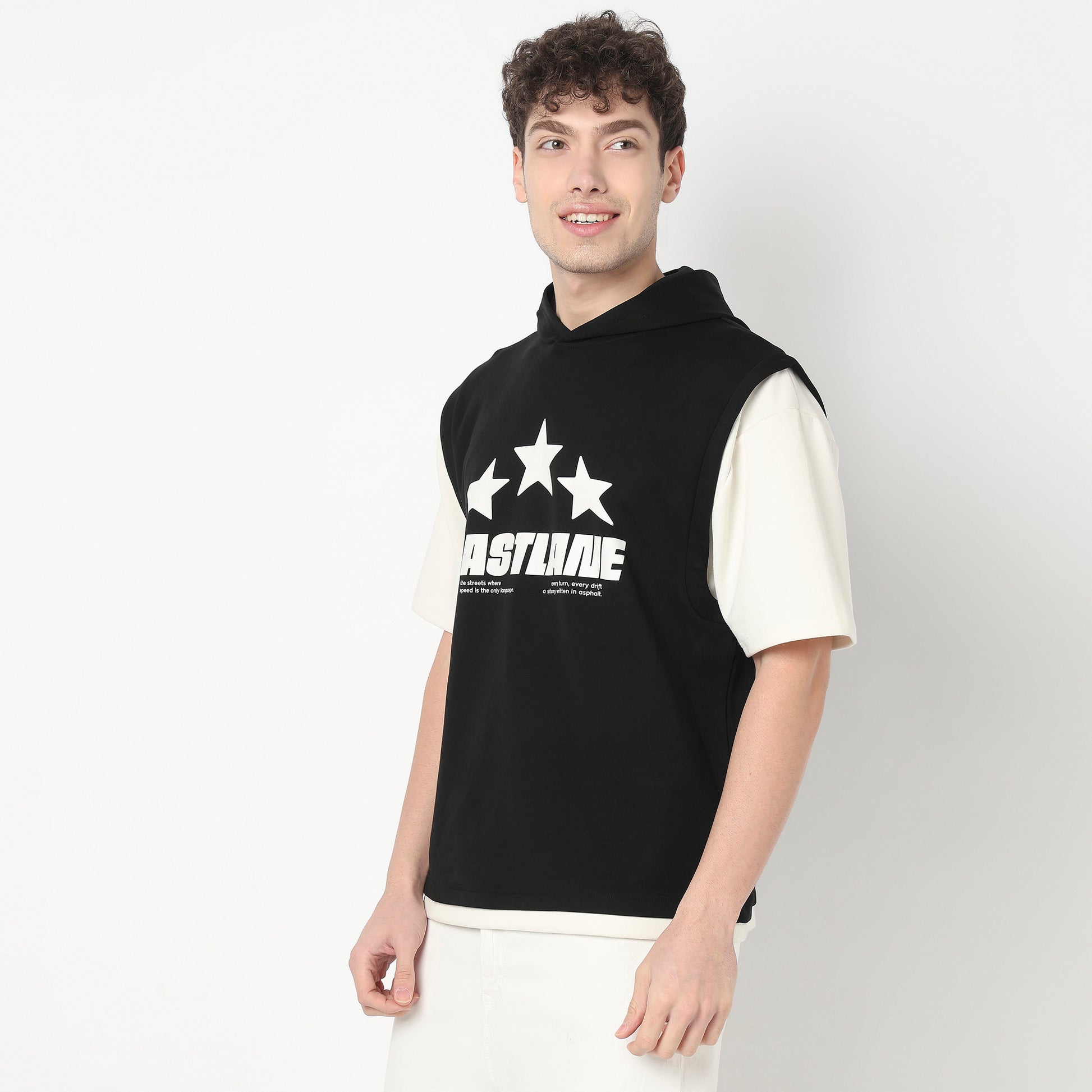 Oversized Crew Neck Drip T-Shirt