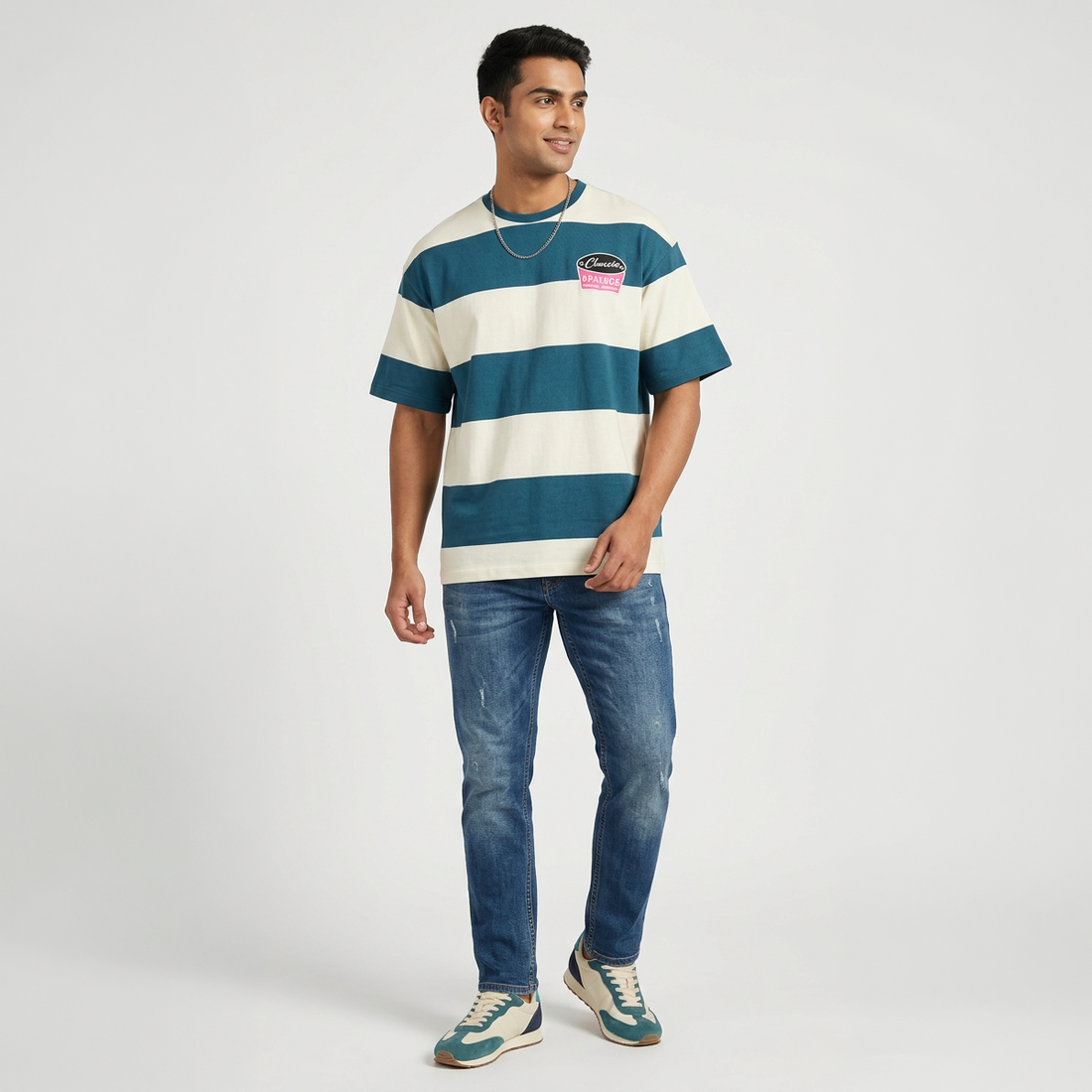 Oversize Striped Drip T-Shirt