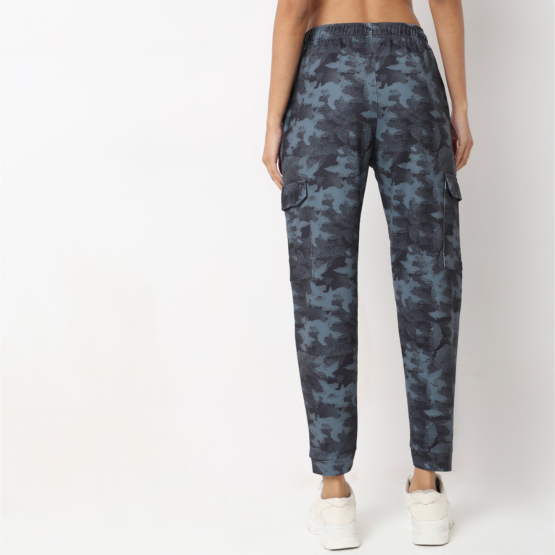Regular Fit Camouflage High Rise Joggers