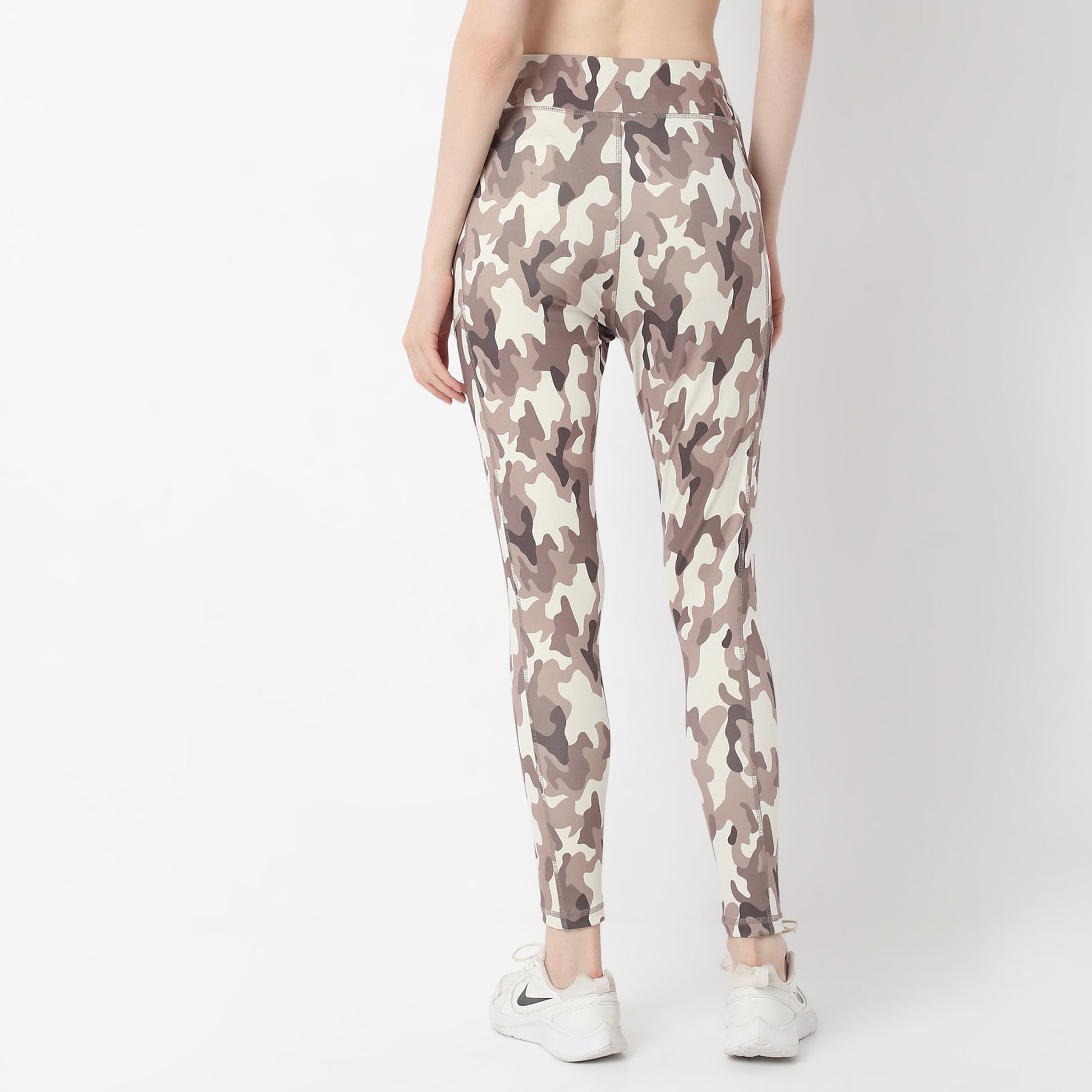 Printed Full Length Slim Fit High Rise Trackpants