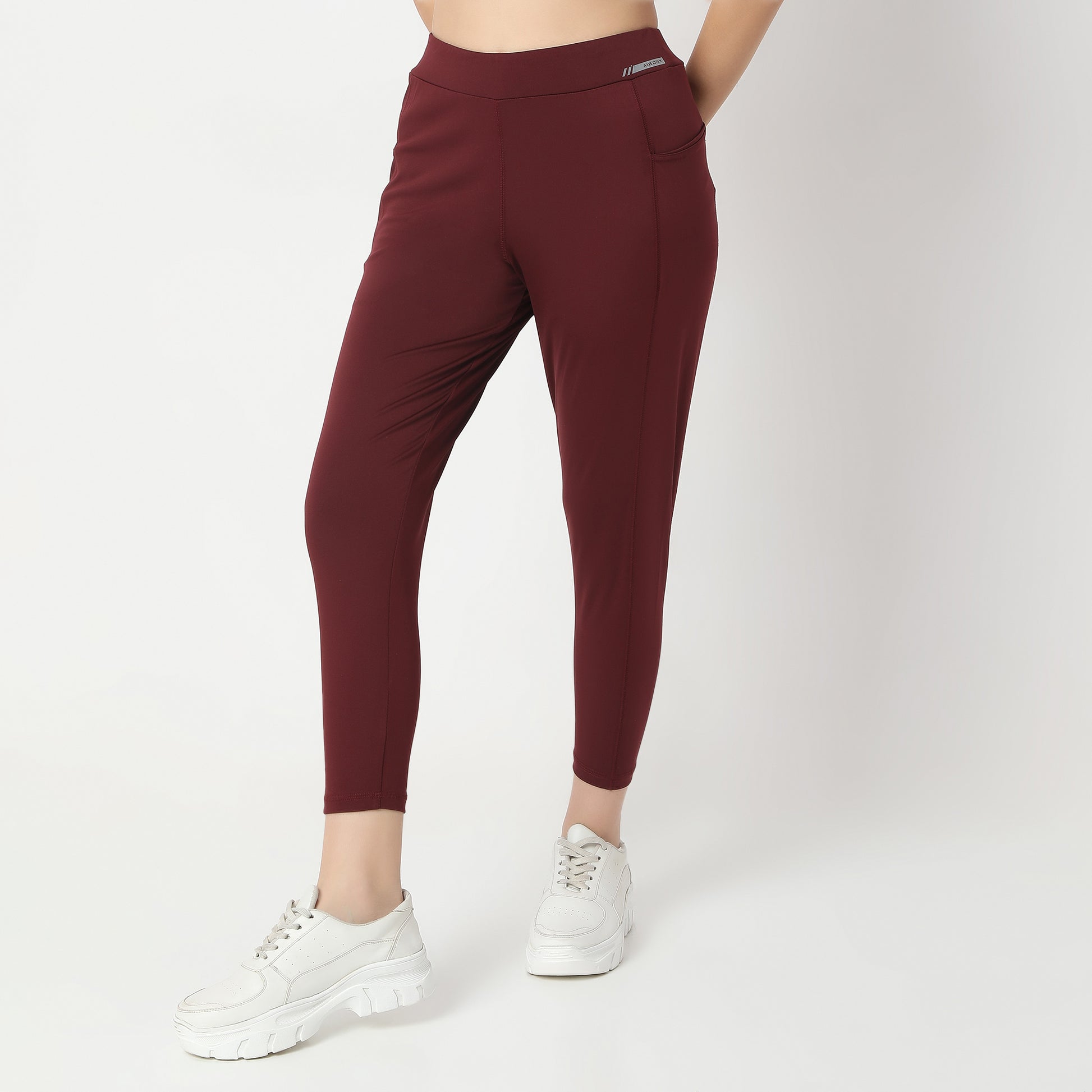 Slim Fit Solid High Rise Leggings