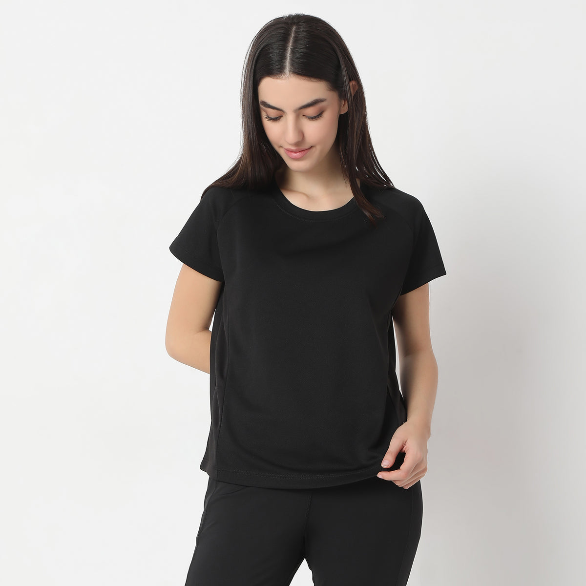 Regular Fit Solid T-Shirt