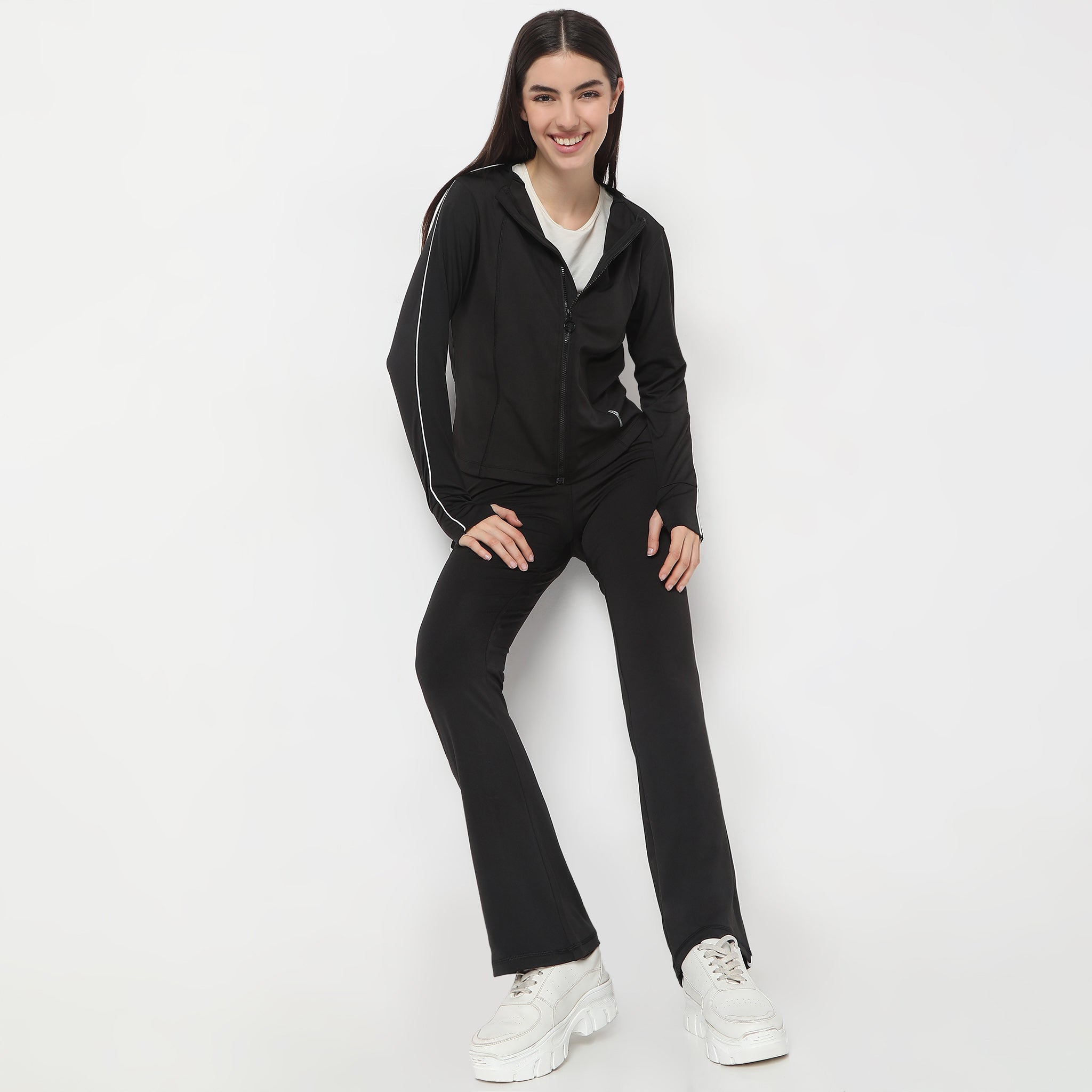 Slim Fit Solid Jacket