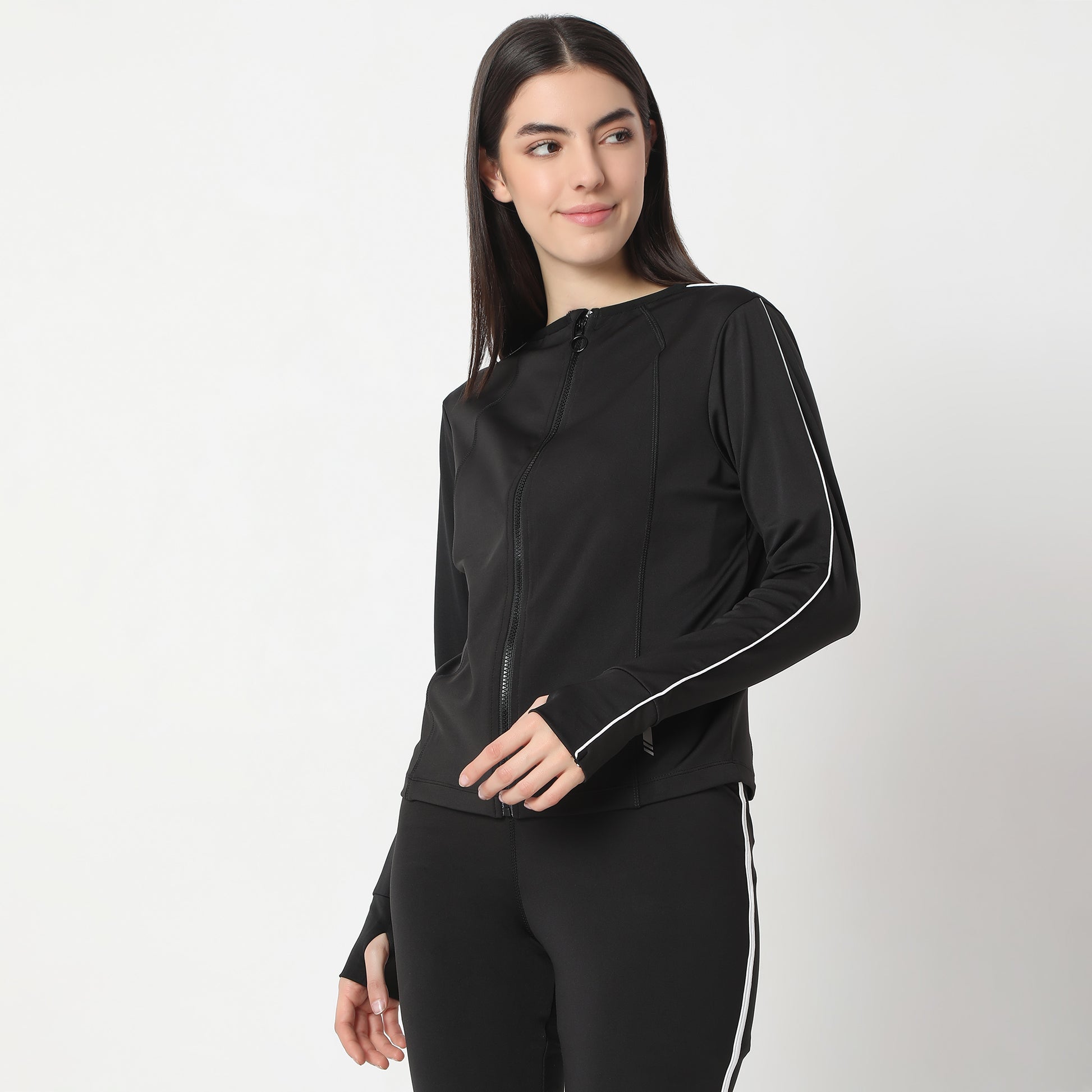 Slim Fit Solid Jacket