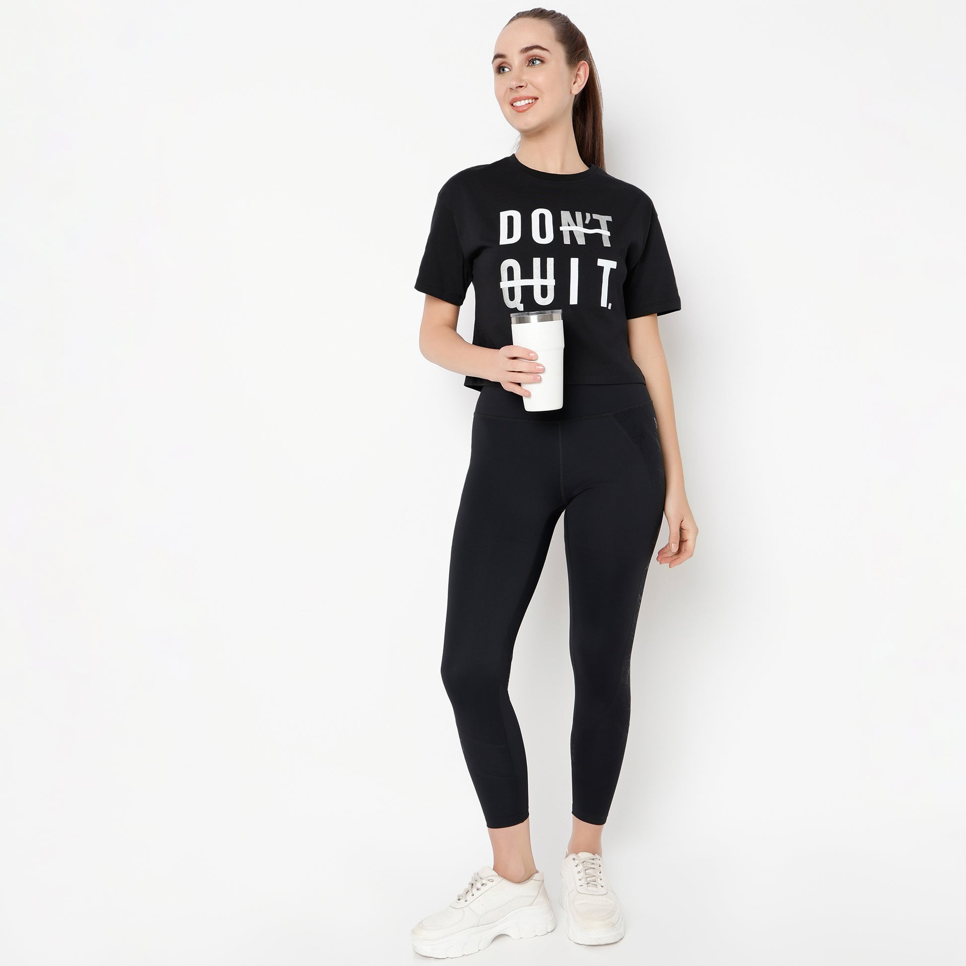 Boxy Fit Graphic Round Neck T-Shirt