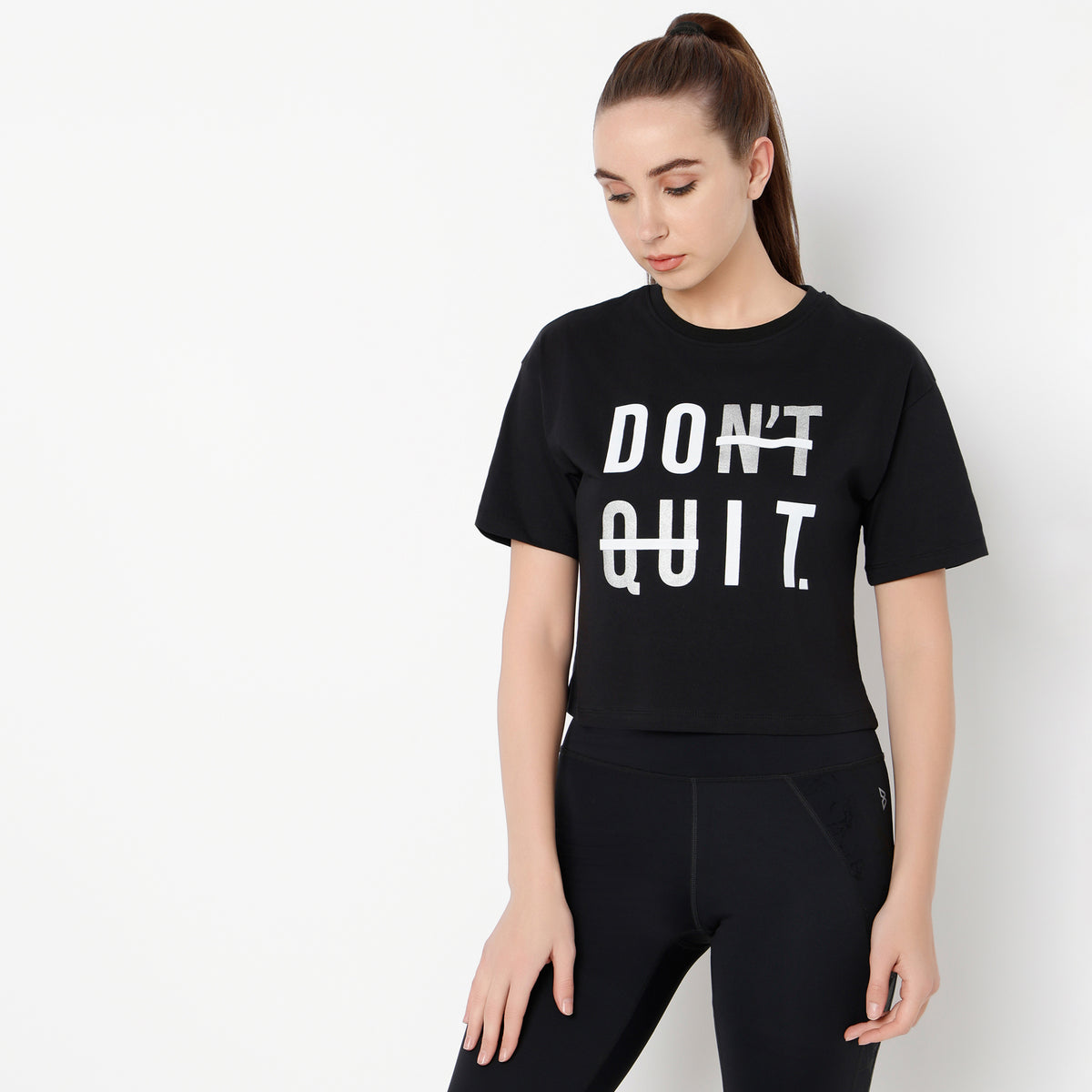 Boxy Fit Graphic Round Neck T-Shirt