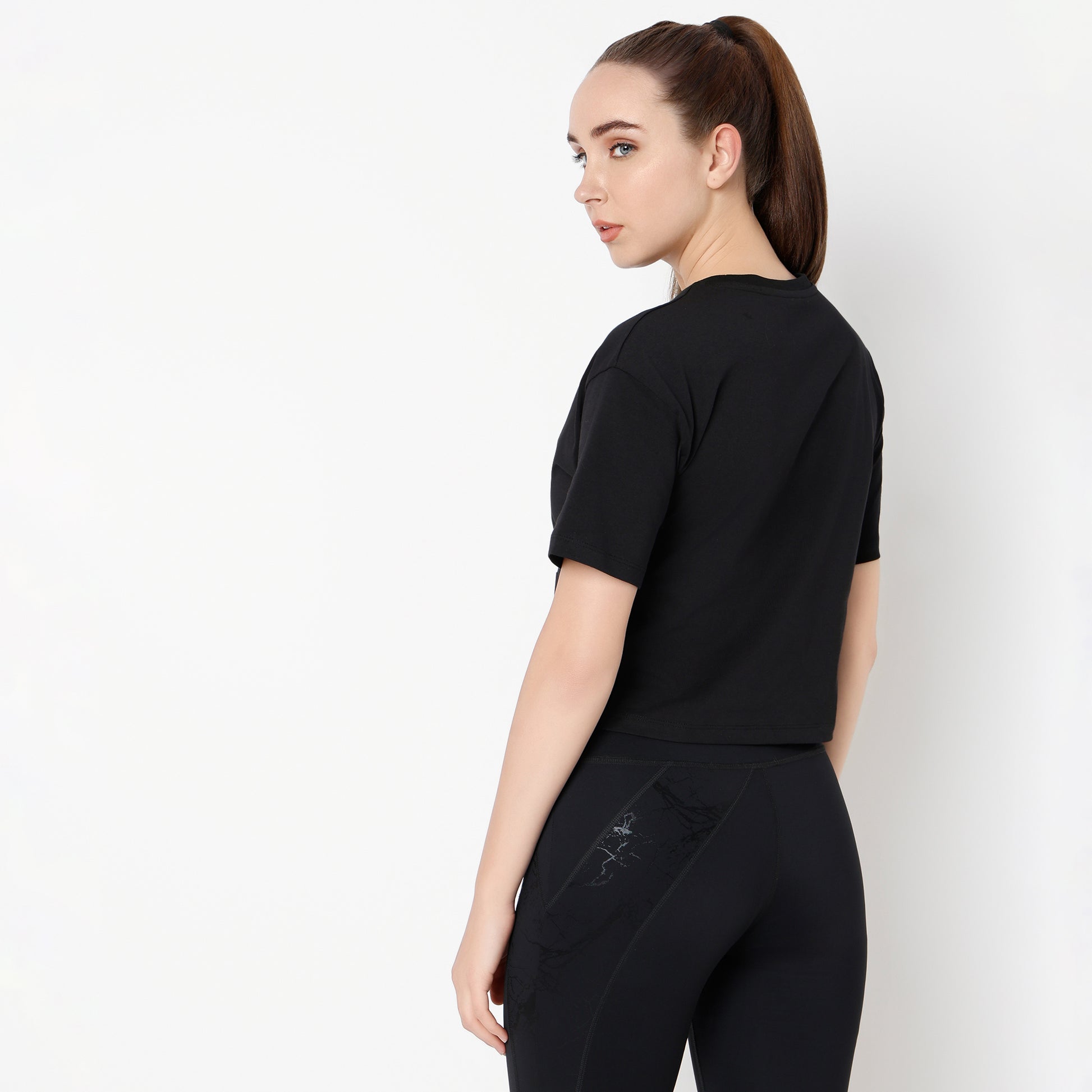 Boxy Fit Graphic Round Neck T-Shirt