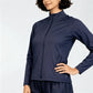 Women Solid Turtle Neck Full Sleeve Active With Sports Jacket T-Shirt