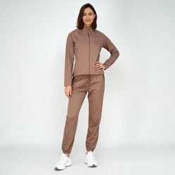 Women Solid Turtle Neck Full Sleeve Active With Sports Jacket T-Shirt