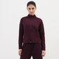 Women Solid Turtle Neck Full Sleeve Active With Sports Jacket T-Shirt