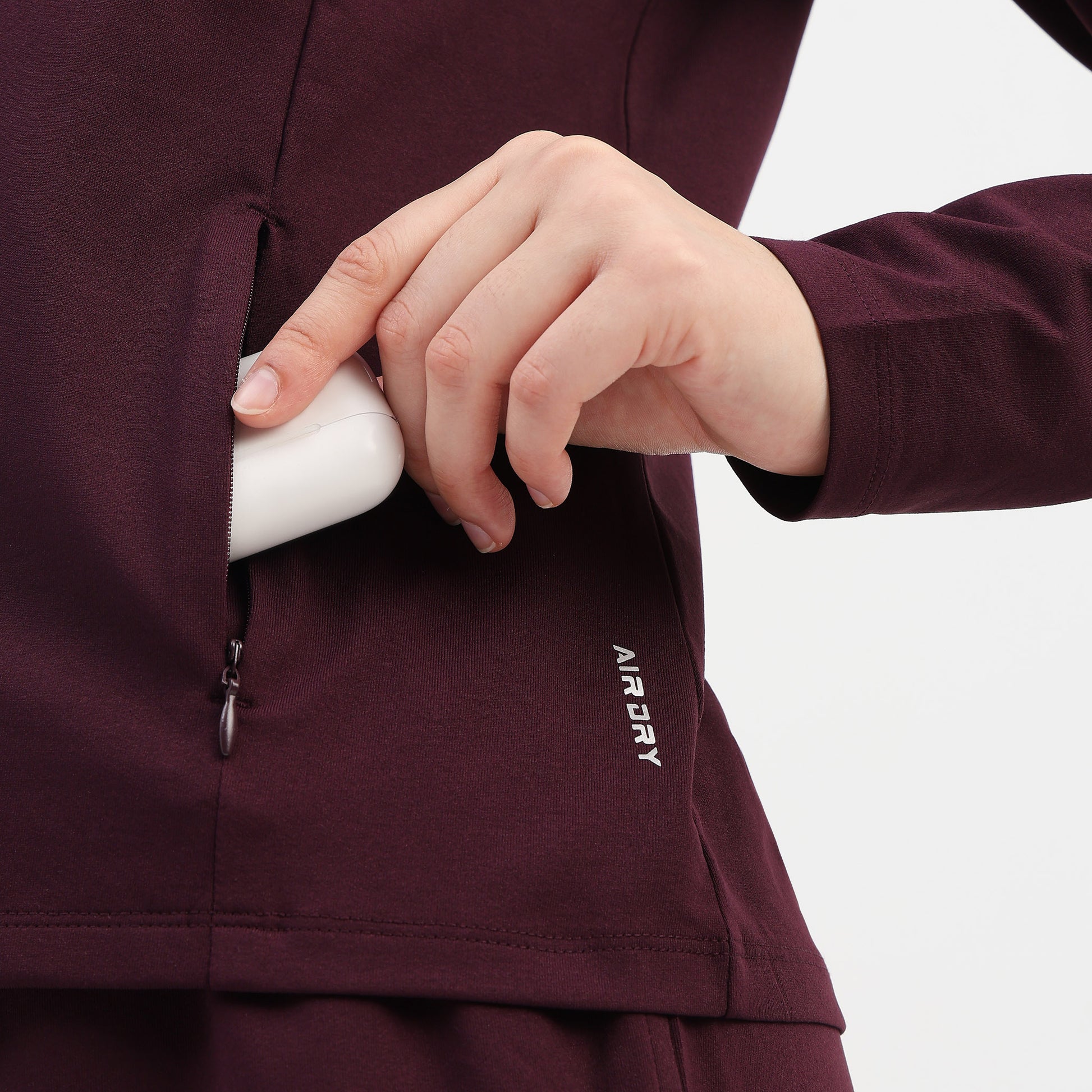 Women Solid Turtle Neck Full Sleeve Active With Sports Jacket T-Shirt