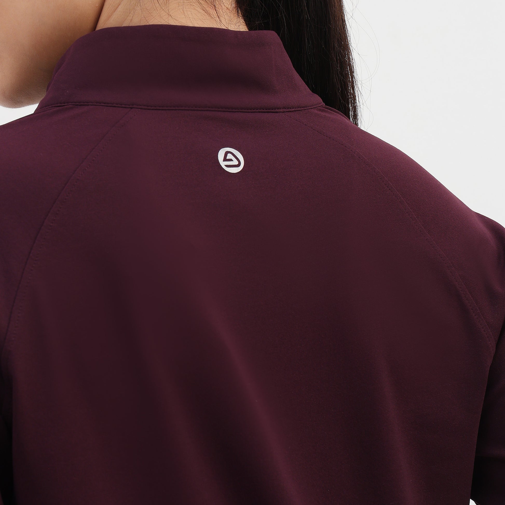 Women Solid Turtle Neck Full Sleeve Active With Sports Jacket T-Shirt
