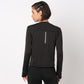 High Neck Jacket with Front Zipper Opening