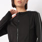 High Neck Jacket with Front Zipper Opening