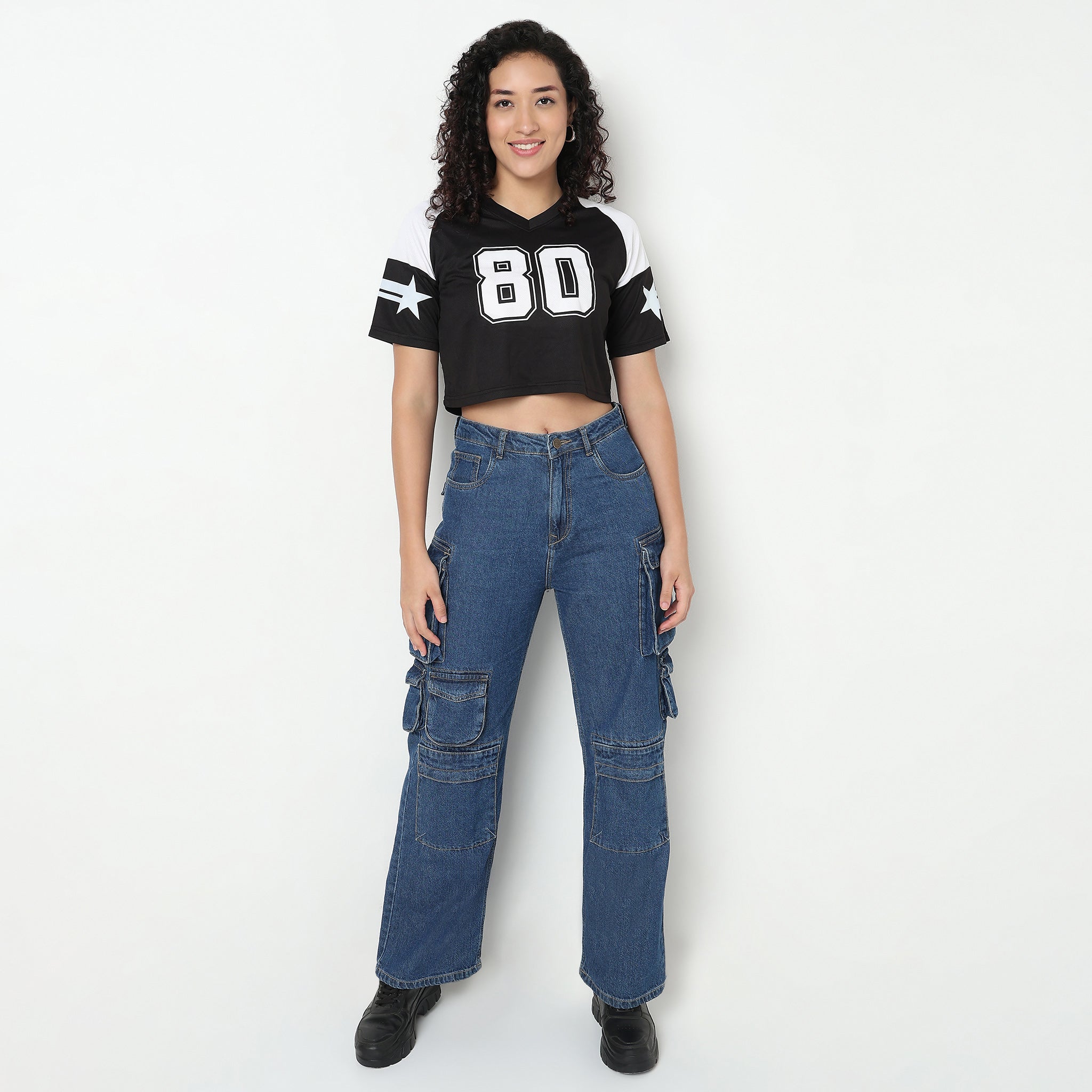 Buy Women Boxy Fit Graphic Short Sleeve T-Shirt  - Style Union