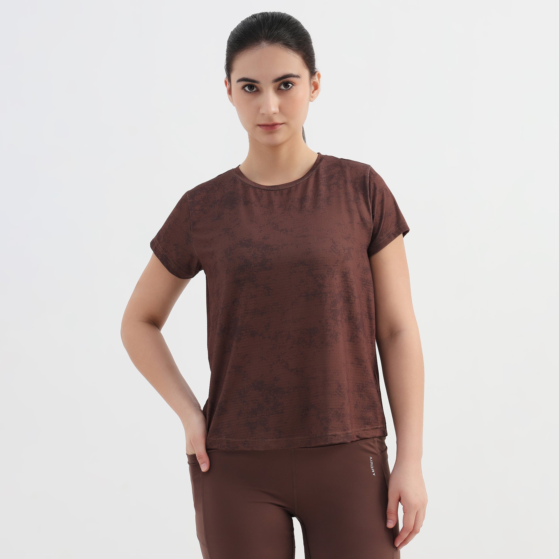 Air Dry Knitted Printed Active T-Shirt