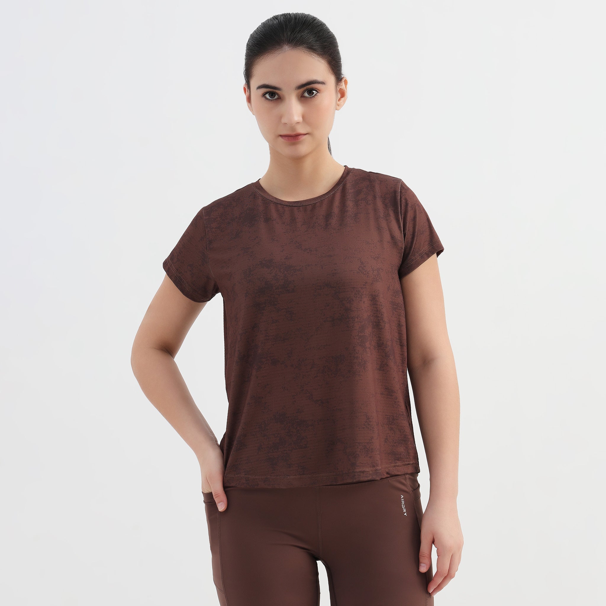 Air Dry Knitted Printed Active T-Shirt