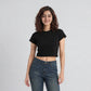 Solid Slim Fit Cropped T-Shirt