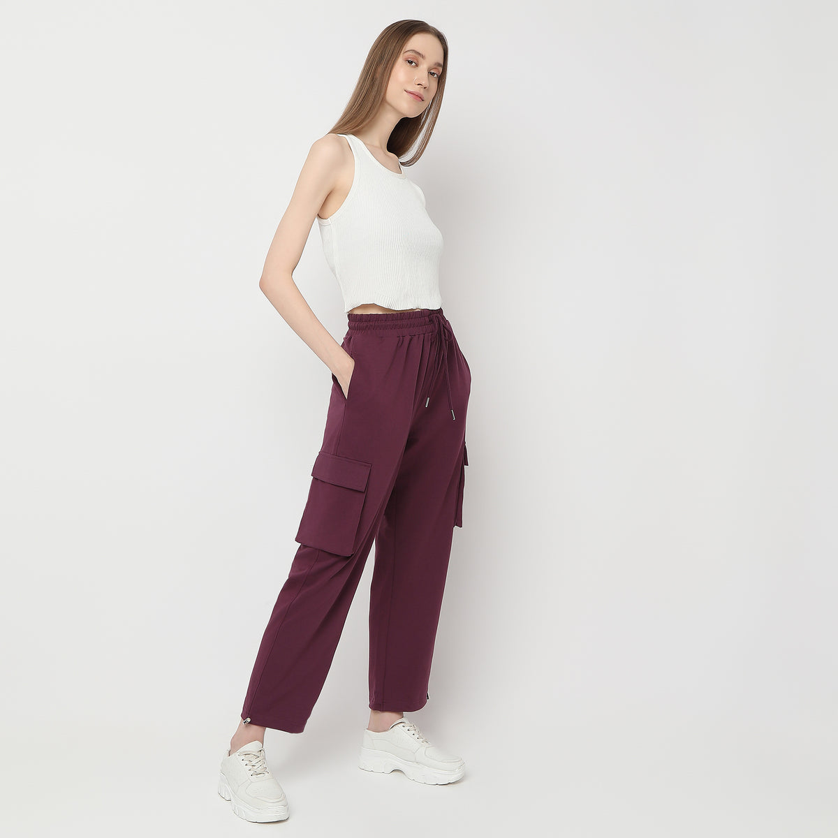 Relaxed Fit High Rise Joggers