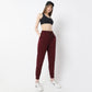 Full Length Relaxed Fit Textured High Rise Joggers