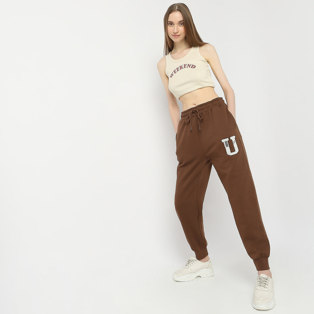 Relaxed Fit High Rise Joggers