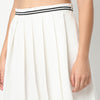 Above Knee High Rise Flared Pleated Skirt
