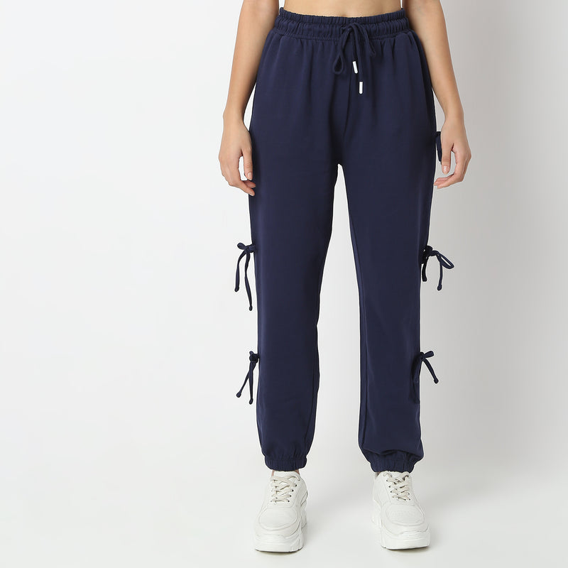 Relaxed Fit Ankle Length High Rise Joggers