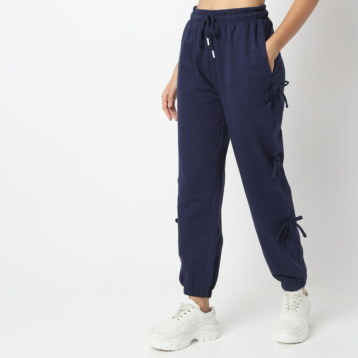 Relaxed Fit Ankle Length High Rise Joggers