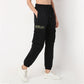 Relaxed Fit Solid Ankle Length High Rise Joggers