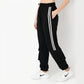 Relaxed Fit Ankle Length High Rise with Patch Pockets and Stripe Detail Joggers
