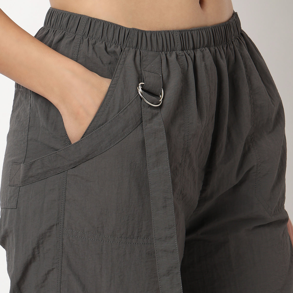 Buy Women Relaxed Fit Solid Ankle Length High Rise Joggers  - Style Union