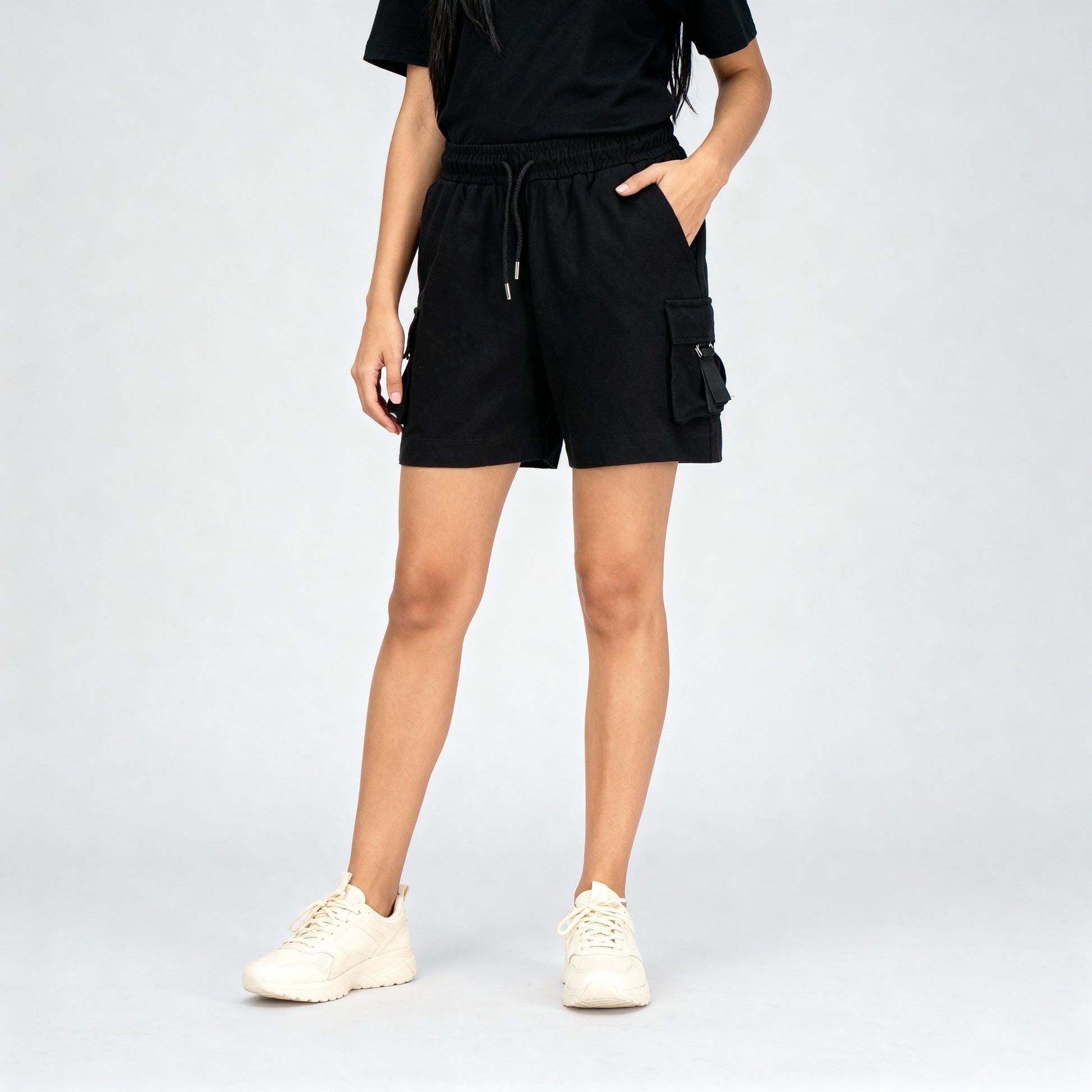 Cotton High Rise Shorts