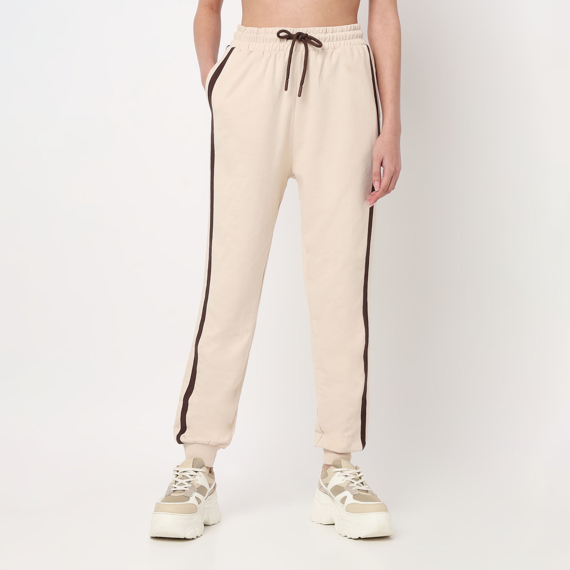 Cotton High Rise Joggers