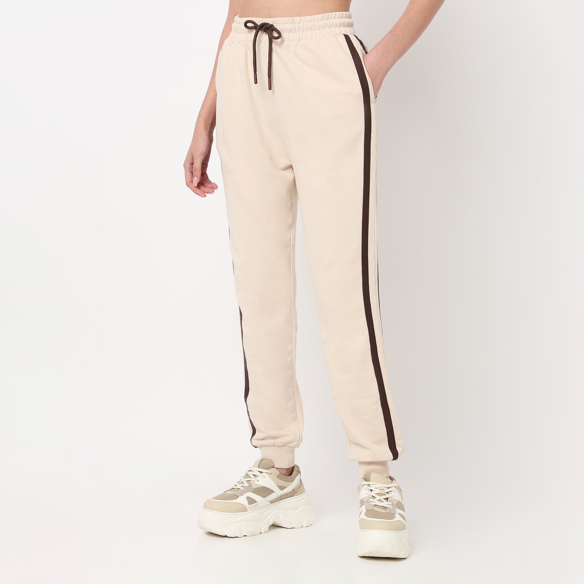 Cotton High Rise Joggers