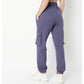 Relaxed Fit Solid Ankle Length High Rise Joggers