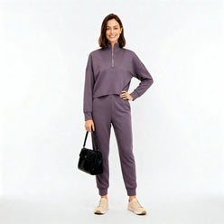 High Rise Solid Trackpants